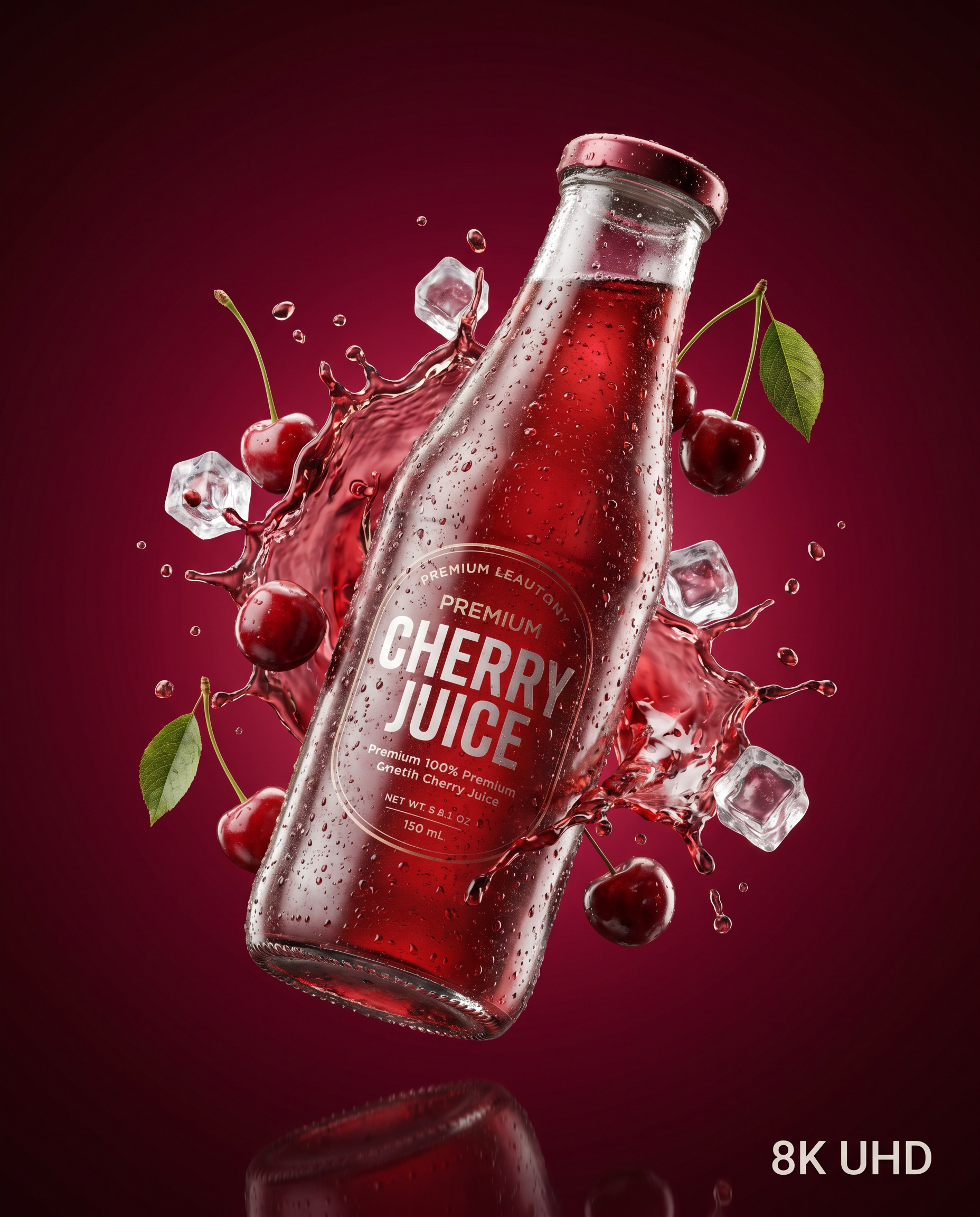 Leaping Cherry: Icy Splash of Luxury Juice Blockbuster