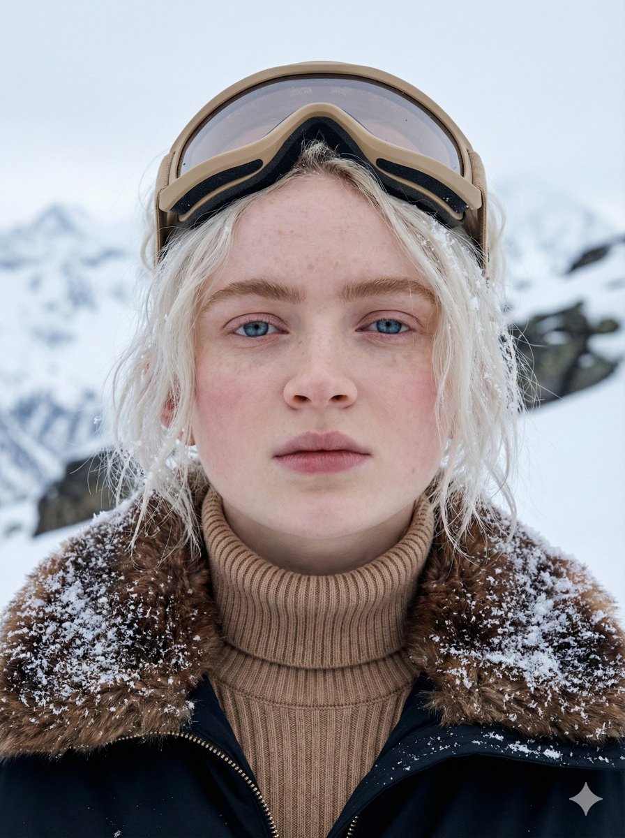 Gaze at the Summit of the Snowy Mountain: The Ice-Blue Eyes