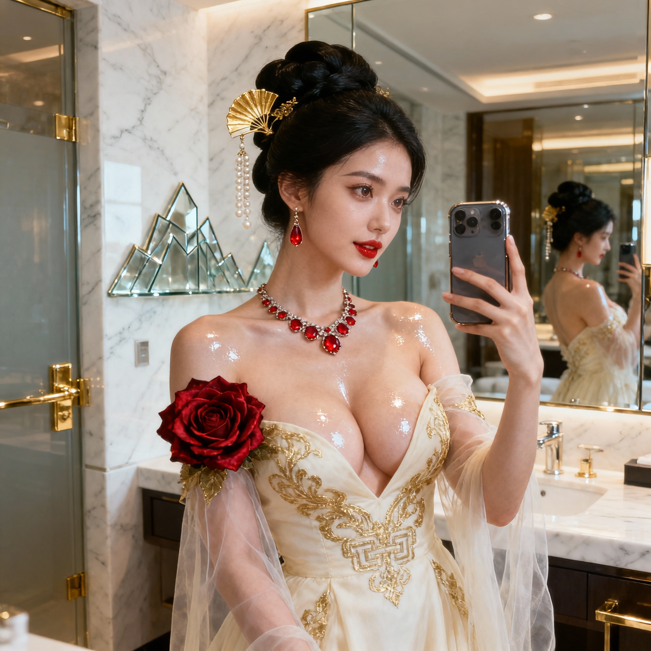 荣华富贵的美丽女子